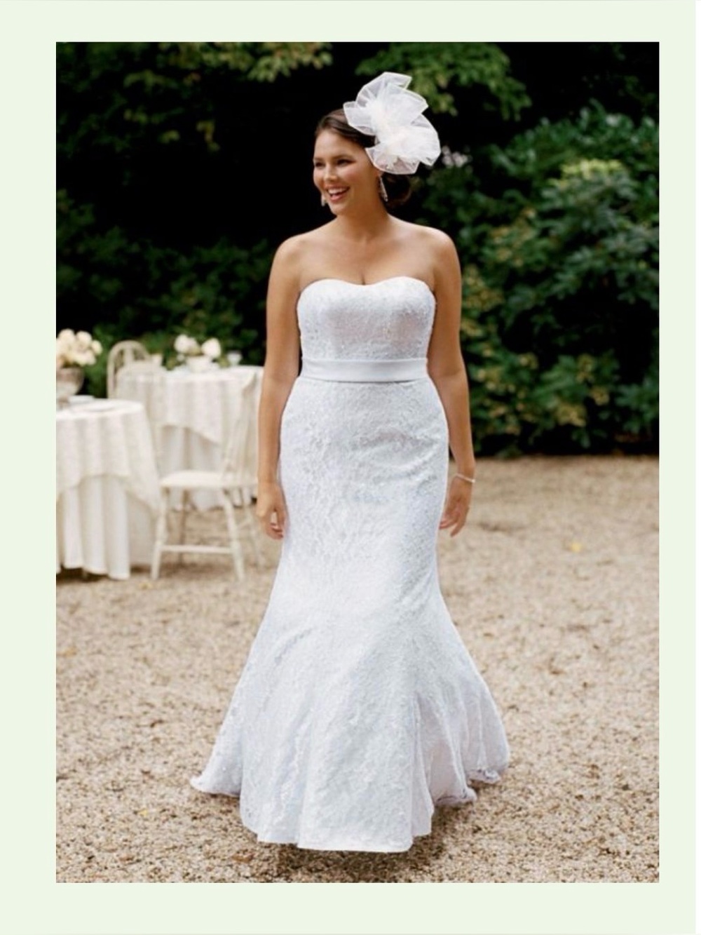 David’s Bridal All Over Lace Dress 16w Beaded Bustled